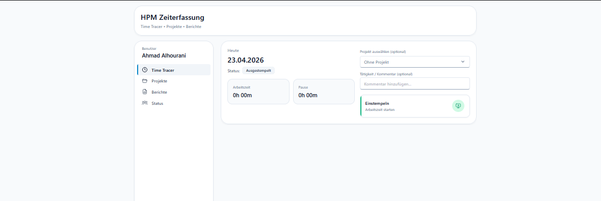 Modern Time Tracking Application